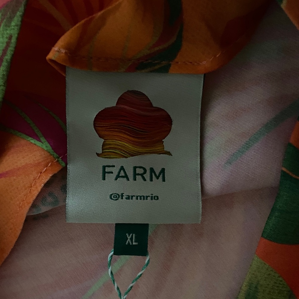 FARM Rio One-Shoulder Dress Ombré Forest Multicolor, Size XL - Picture 7 of 15